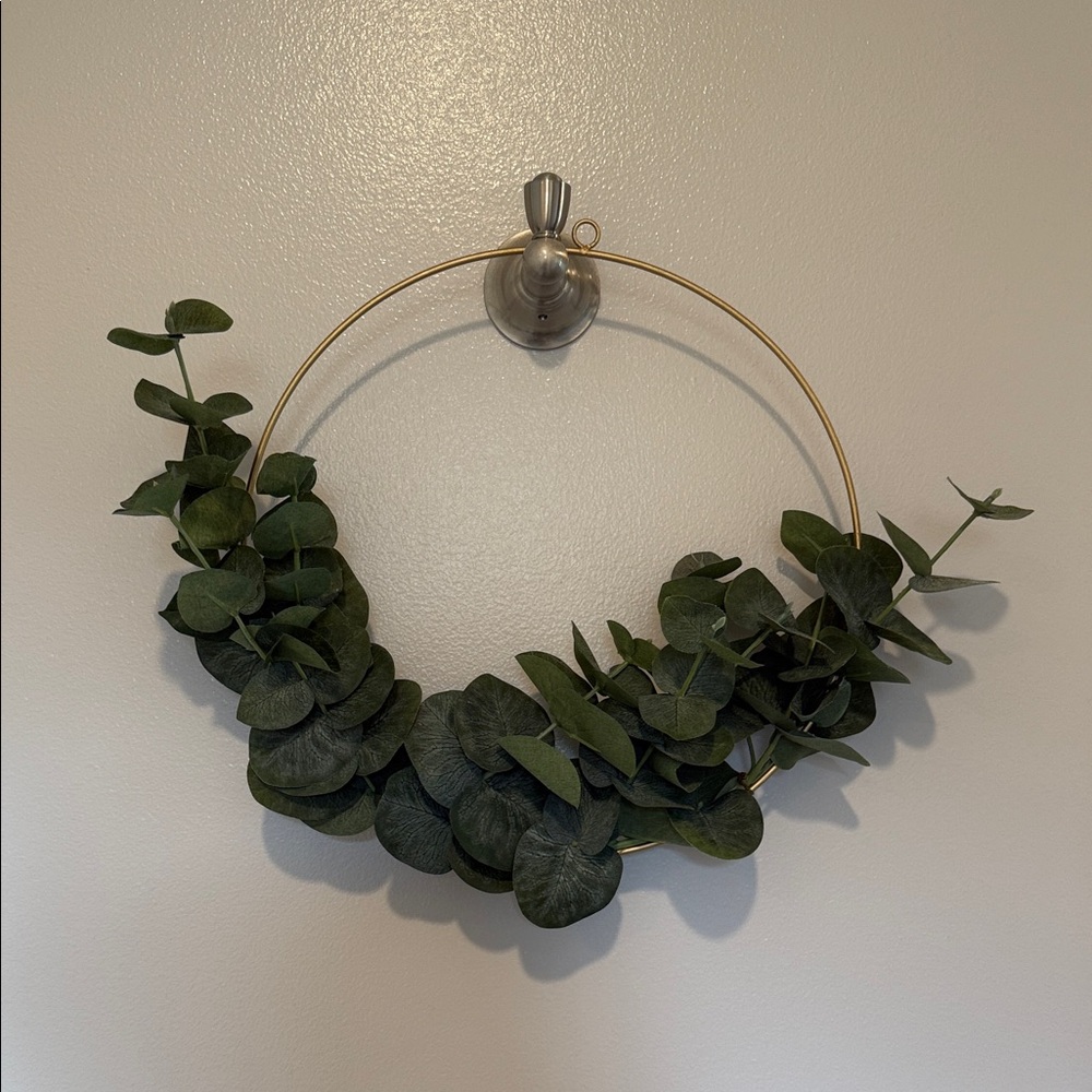 Hearth & Hand Greenery Wall Decor with Gold Ring